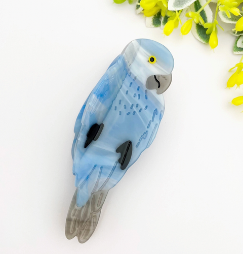 Blue Parrot Bird Claw Clip