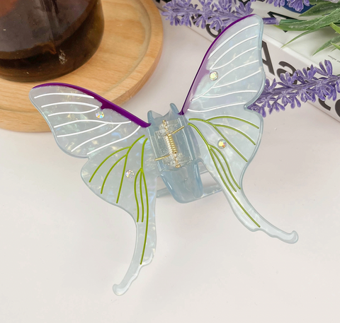 Holographic Moth Hair Claw Clip