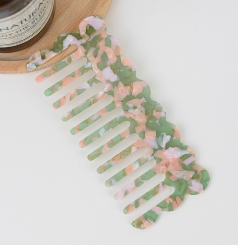 Wide Tooth MultiColor Acetate Comb