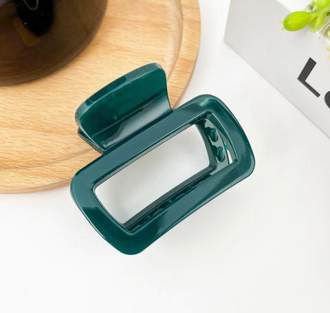 Square Jelly Simple Claw Clips- Color Options