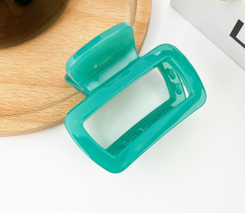 Square Jelly Simple Claw Clips- Color Options