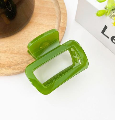 Square Jelly Simple Claw Clips- Color Options