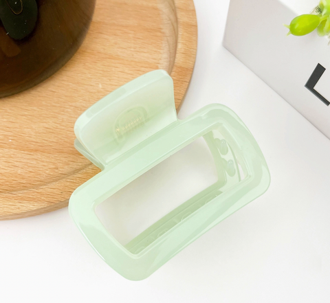 Square Jelly Simple Claw Clips- Color Options