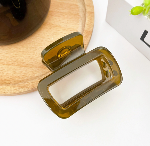 Square Jelly Simple Claw Clips- Color Options
