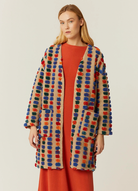 Pom Pom Cardigan Overcoat-Color Options
