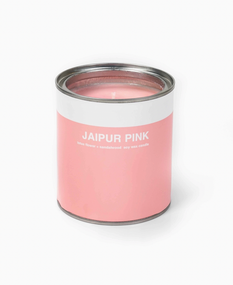 Jaipur Pink Paint Can Candle-Sandalwood + Lotus Flower