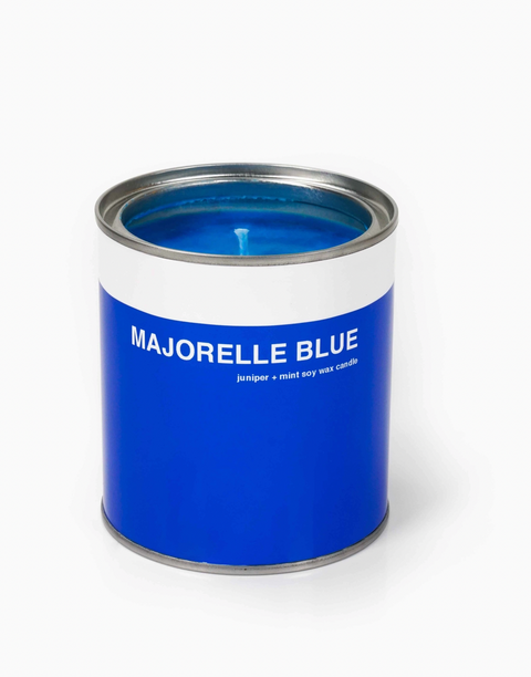 Majorelle Blue Paint Can Candle- Juniper + Mint