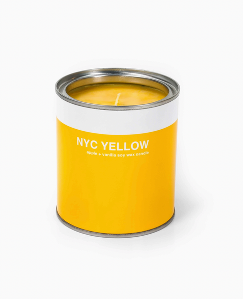 New York Yellow Paint Can Candle- Apple+Vanilla