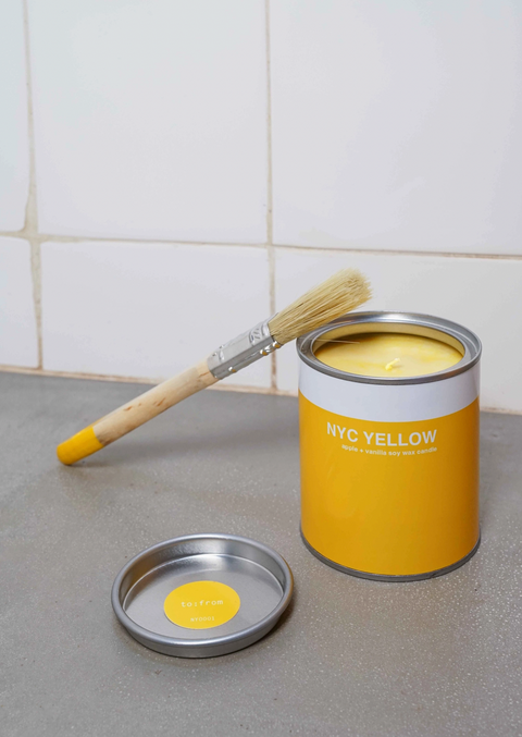 New York Yellow Paint Can Candle- Apple+Vanilla