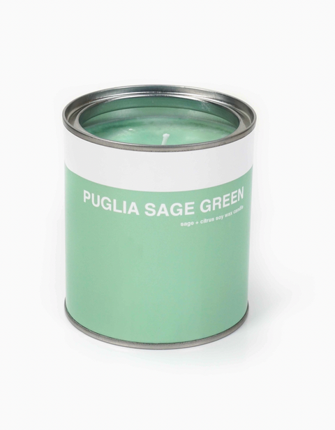Puglia Sage Green Paint Can Candle- Sage+Citrus
