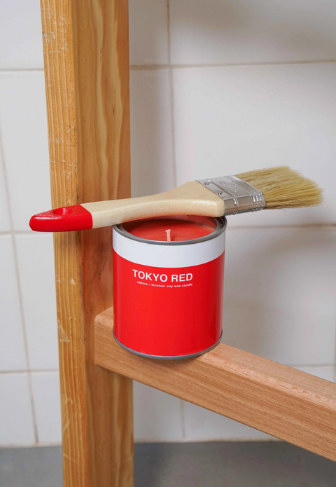 Tokyo Red Paint Can Candle- Sakura + Incense
