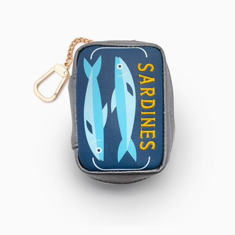 2-in-1 Bag Charm & Reusable Shopper Bag - Canned Sardines