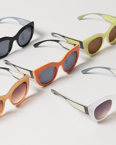 Bold Color Round Frame Sunglasses