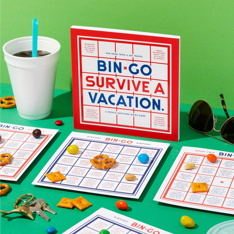 Coffee Table Games- Brass Monkey Bin-Go Survive A Vacation Bingo Book