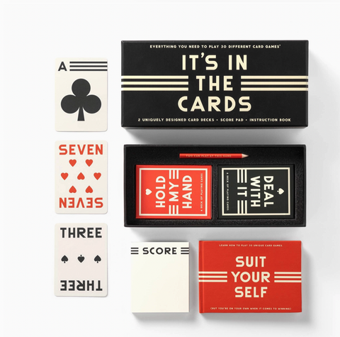 Coffee Table Games-Brass Monkey It's in the Cards Playing Card Game Set