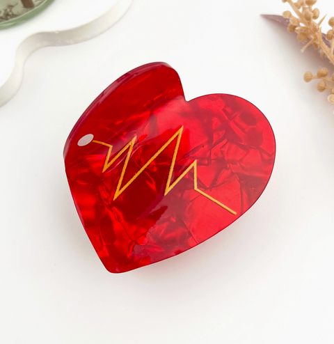 Nurse Heart Hair Claw Clip