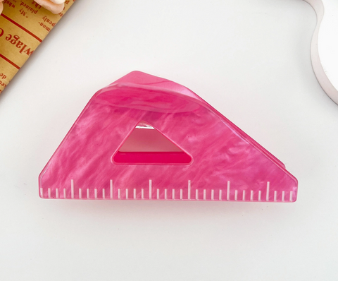 Triangle Ruler Hair Claw Clip