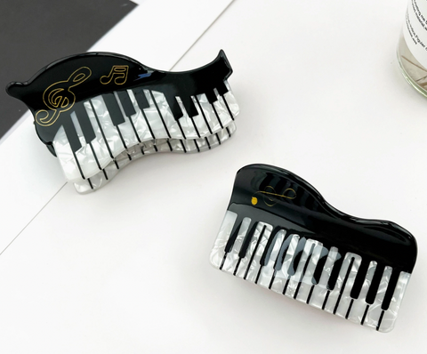 Piano Hair Claw Clip -Options