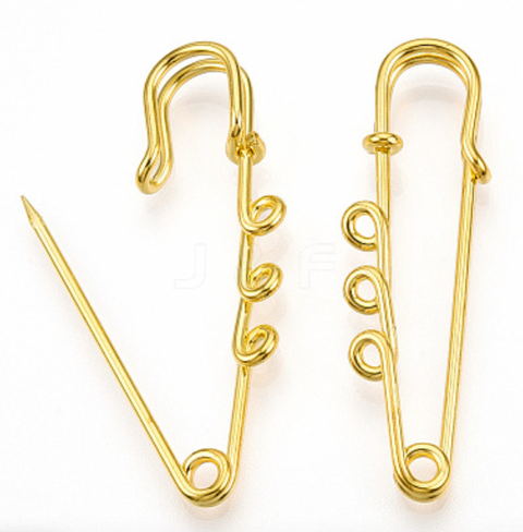 Gold Clothes Pin Broach Charm Base