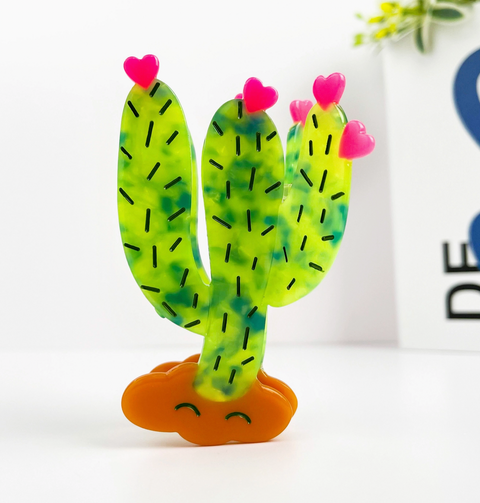 Cactus Hair Claw Clip
