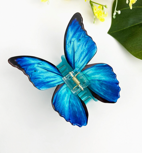 Blue Butterfly Hair Claw Clip