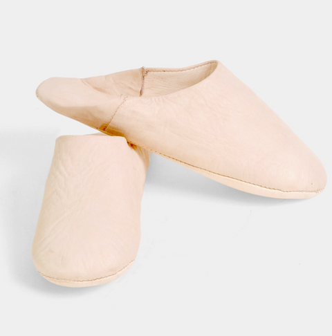 Moroccan Leather Babouche Slipper Slide-on Shoes