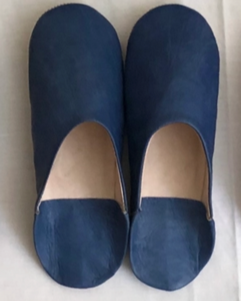 Moroccan Leather Babouche Slipper Slide-on Shoes