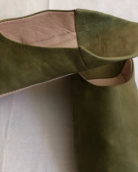 Moroccan Leather Babouche Slipper Slide-on Shoes