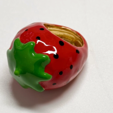 Fruit Basket Ring- Red Strawberry