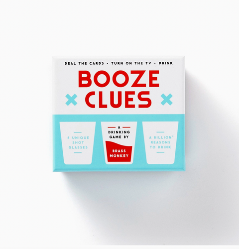 Coffee Table Games- Brass Monkey Booze Clues Drinking Game Set