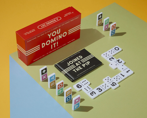 Coffee Table Games- Brass Monkey You Domino It! Domino Game Set