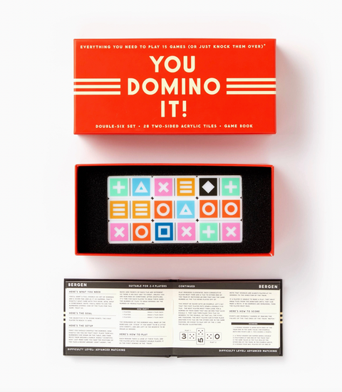 Coffee Table Games- Brass Monkey You Domino It! Domino Game Set