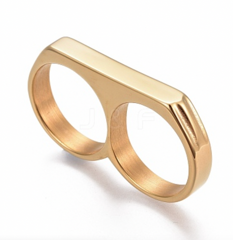 Simple Double Finger Bar Ring