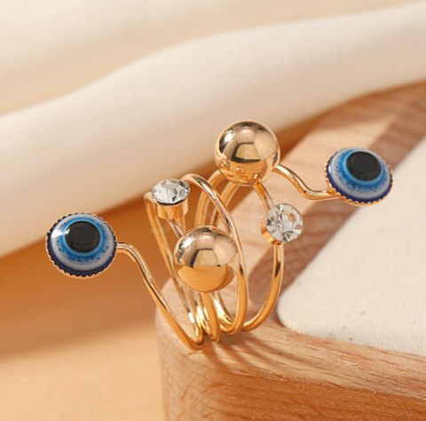 Evil eye Statement Ring