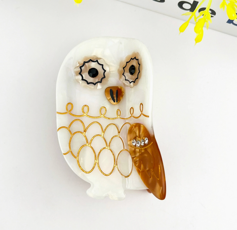 Colorful Owl Claw Clip -Options