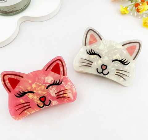 Smiling Cat Hair Claw Clip-options
