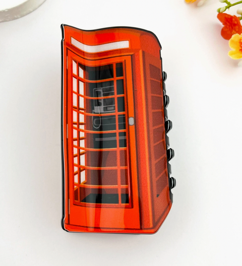 Telephone Booth Hair Claw Clip