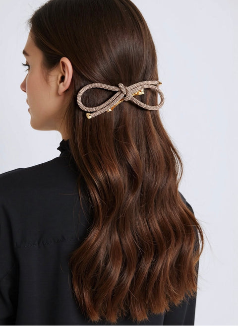 Rhinestone Oversized Bow Hairclip