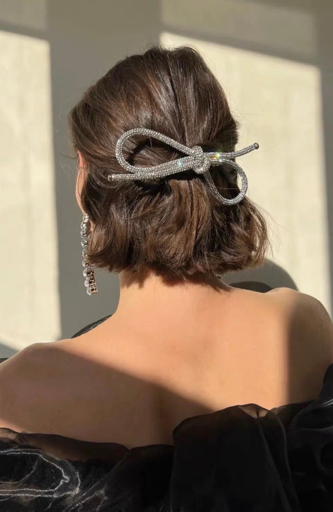 Rhinestone Oversized Bow Hairclip