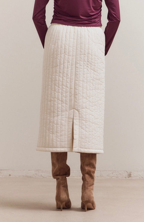 Mid Length Quilted Skirt