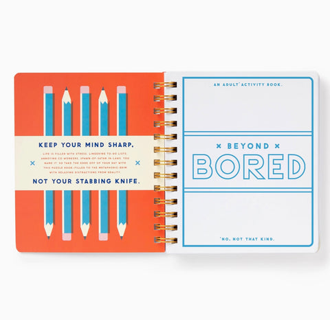 Brass Monkey Coffee Table Book- Beyond Bored -Activity Journal