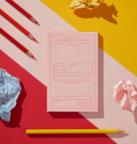 Brass Monkey Grown-Ass Person Memo Pad