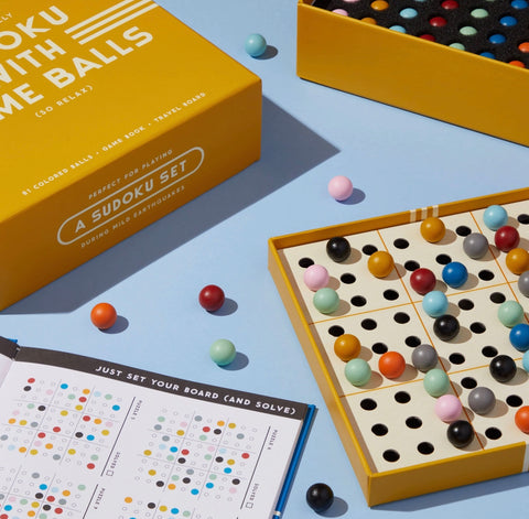 Coffee Table Games-Brass Monkey Sudoku with Some Balls Sudoku Game Set