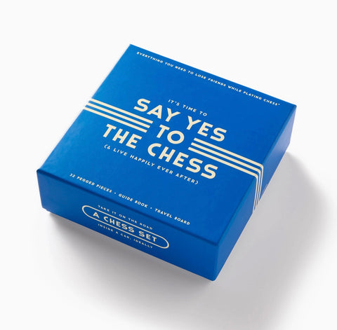 Coffee Table Games-Brass Monkey Say Yes To the Chess Game Set
