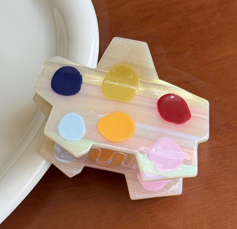 Paint Pallet Hair Claw Clip -Options