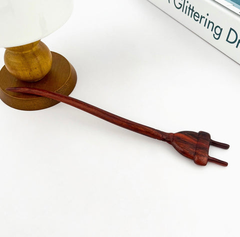 Electrical Plug Wooden Hair Pin