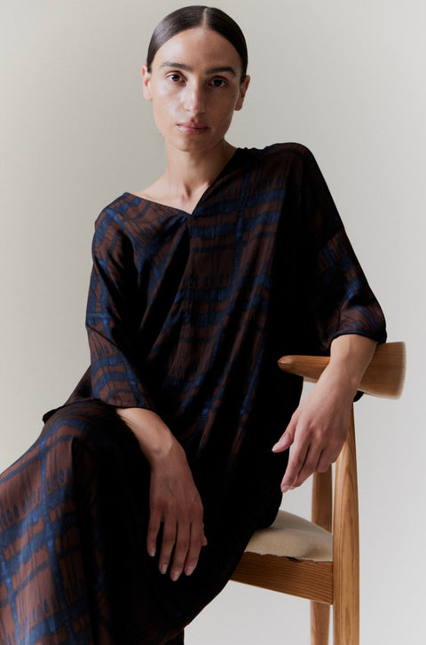 Satin Print Tunic Dress