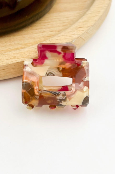 Tiny Simple Mini Square Hair claw clip -Options