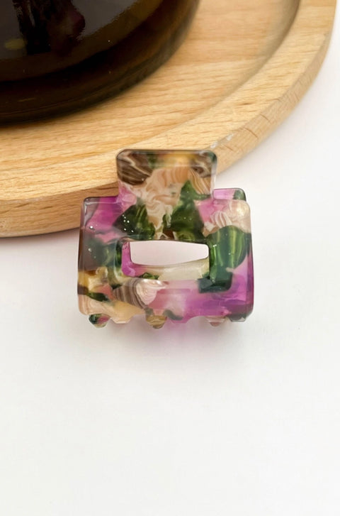 Tiny Simple Mini Square Hair claw clip -Options