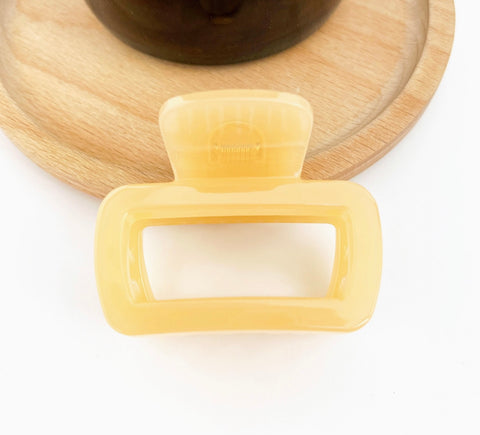 Square Jelly Simple Claw Clips- Color Options